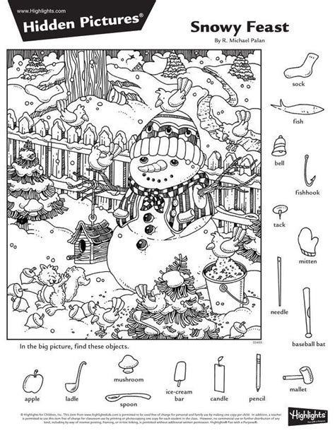 christmas hidden picture printables