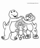 Barney Coloring Pages Cartoon Printable Color Character Kids Sheet Characters Sheets Colorir Dinosaur Desenho Book Back Cartoons sketch template