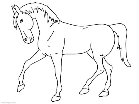 horse coloring shets  printable horse outline  color