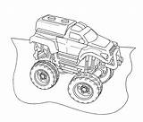 Monster Truck Simple Easy Coloring Pages Coloringpagesonly sketch template