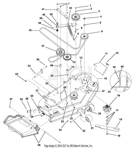 gravely   gchkws parts diagram  mower deck