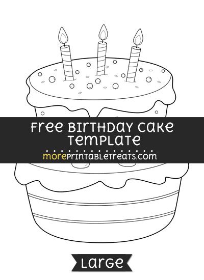 birthday cake template large