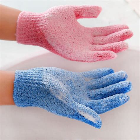 pcs shower bath gloves exfoliating wash skin spa massage body