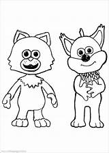 Timmy Time Fox Finley Coloring Pup Mittens Kitten sketch template