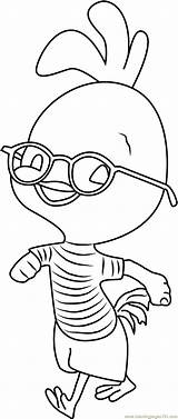 Chicken Little Coloring Pages Walking Running Happy Cartoon Printable Coloringpages101 Color Categories sketch template