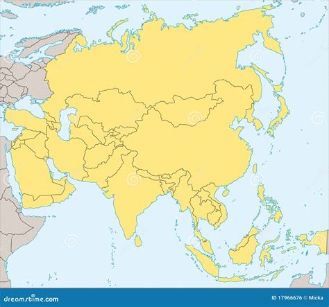 asien politische karte lizenzfreies stockbild bild