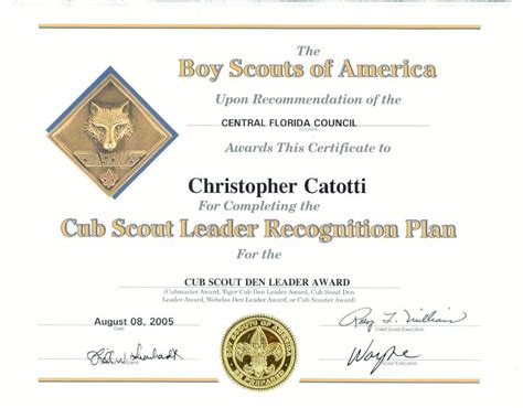 related image awards certificates template scout leader certificate