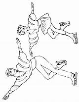 Coloring Skating Figure Pages Pair Pairs Team Adult Print Pdf Adults Synchronised Perfectly sketch template