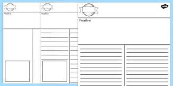 newspaper template primary teaching resources