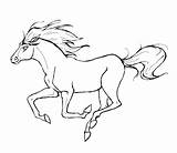 Cavalo Galloping sketch template