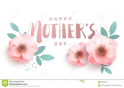 elegant inscription of the lettering happy mother s day