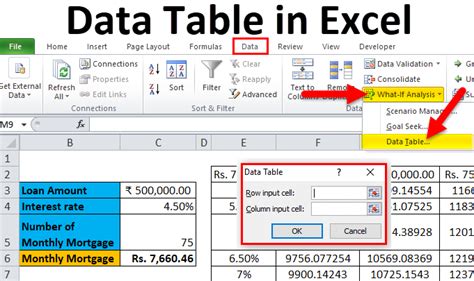 data table  excel typesexamples   create data table  excel
