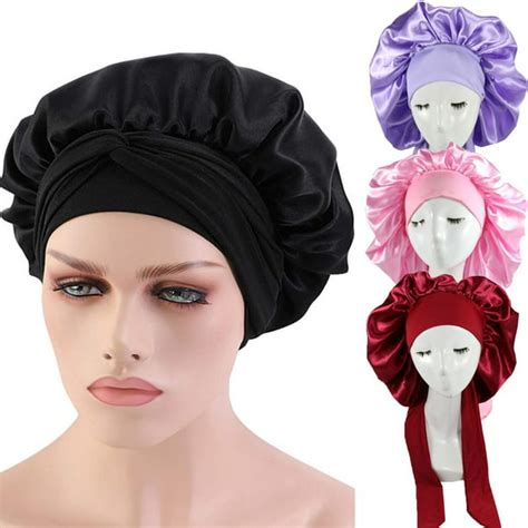 Spring Park Hair Satin Bonnet For Sleeping Shower Caps Silk Chemo Caps