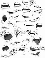Lips Drawing Mouth Anime Animation Character Manga Eyes Z1000 Kawasaki Tutorials Things Style sketch template