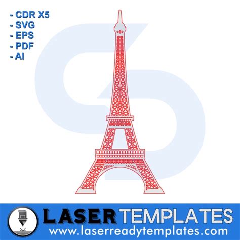 eiffel tower template laser ready templates