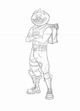 Fortnite Coloring Skin Tomato Head Pages sketch template