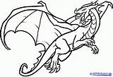 Dragon Coloring Pages Flying Easy Cartoon Cute Library Clip Drawings Dragons sketch template