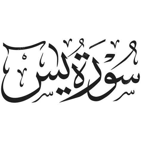 kaligrafi surah yaasiin kaligrafi surah yasin png  vektor