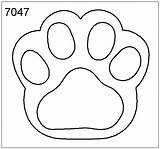 Paw Template Print Bear Dog Tiger Clip Printable Prints Weclipart Stencils sketch template