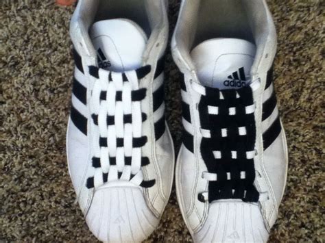 checker board shoelace pattern white  black  adidas  cool shoe lace