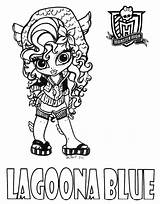 Coloring Pages Monster High Printable Print Cartoon Lagoona Blue sketch template