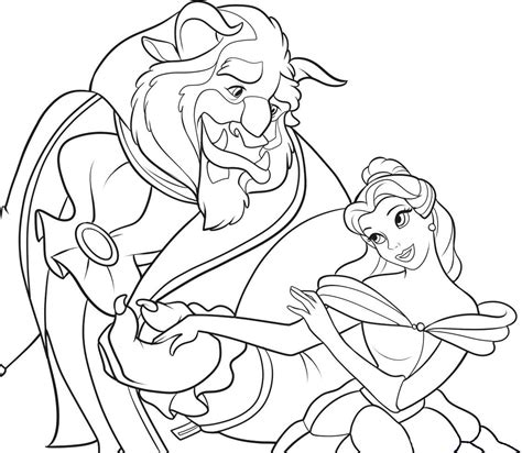 beauty   beast coloring page