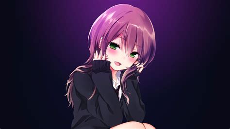wallpaper purple hair cute girl  anime poster  ultra devushki iz anime personazhi anime