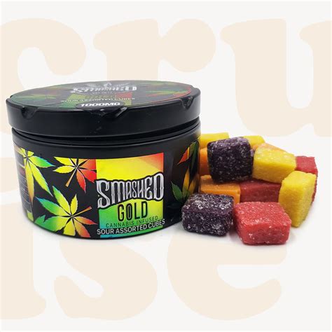 smashed mg thc infused edible gummies fly buds