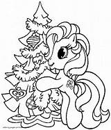 Coloring Christmas Pages Tree Pony Little Girls Printable Girl Colouring Print Kids Decorating Clipart Holiday Santa Clip Bright Popular Horse sketch template