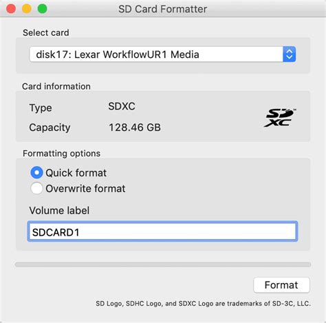 sd card formatter  formatting wiping repairing sd microsd cards