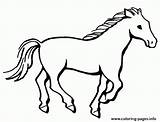 Horse Coloring Pages Simple Printable Print sketch template