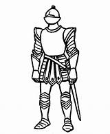 Armor Caballero Chevalier Colorier Personnages Bluebonkers Queens sketch template