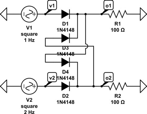 digital logic replacing  diode  gate   circuit  behaves