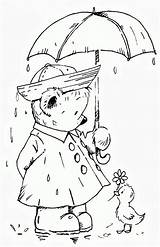 Showers Regen Ausmalbilder Rainy Stamps Digi Malvorlagen Floral sketch template