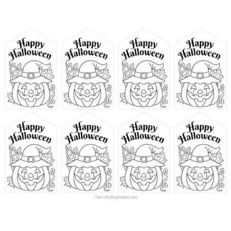 colorable halloween tags printable    crafty blog stalker