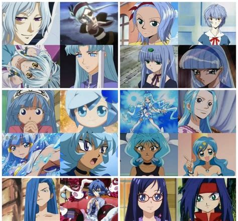 blue haired anime characters anime fan art  fanpop