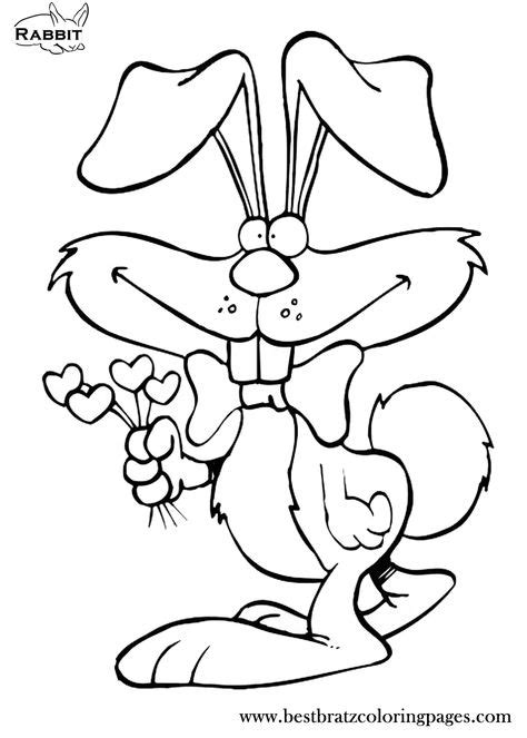 printable rabbit coloring pages  kids valentine coloring