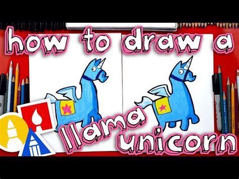 draw fortnite unicorn llama   kids