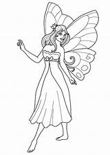 Fairy Princess Coloring Pages Printable Print Kids A4 Categories Game Coloringonly sketch template