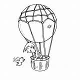 Kleurplaat Luchtballon Ballonvaren sketch template