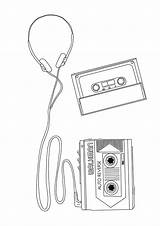 Walkman Cassette Cargando sketch template