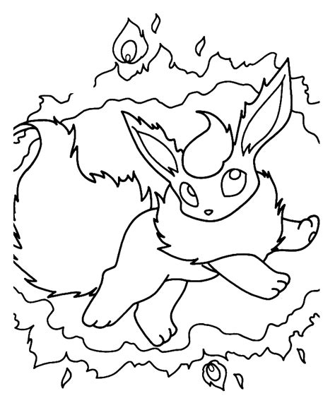 flareon  coloring page  printable coloring pages  kids