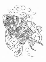 Pages Coloring Fish Zentangle Adults Printable Adult Bright Teens Colors Favorite Choose Color sketch template