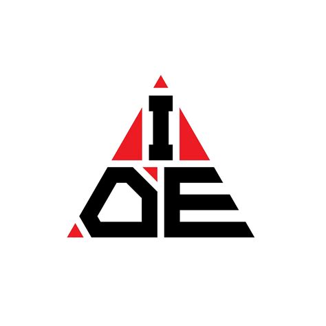 ioe triangle letter logo design  triangle shape ioe triangle logo