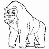 Gorilla Silverback Surfnetkids Draw sketch template