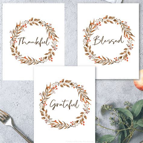 printable thankful grateful blessed shabby mint chic party