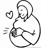 Pregnant Coloring Woman Pages Others Cliparts Pregnancy Color Coloringpages101 Babies sketch template