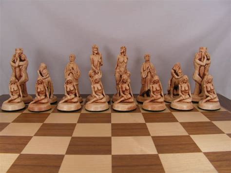 items similar to erotic chess set pieces on etsy