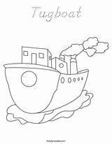 Coloring Tugboat Boat Tug Favorites Login Add sketch template