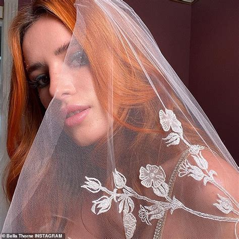 Bella Thorne Wears As Wedding Veil As She Notes She Is A Happy Girl